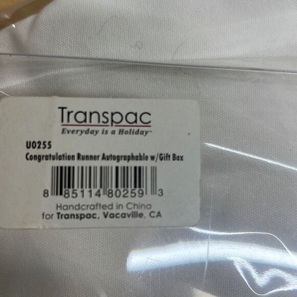 Congratulations table drape write on 28” x 80” never opened colorful print on wh - Picture 6 of 6